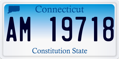 CT license plate AM19718