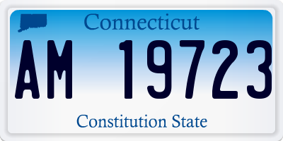 CT license plate AM19723