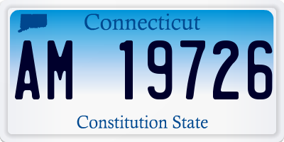 CT license plate AM19726