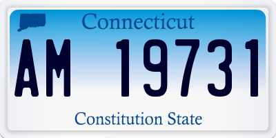 CT license plate AM19731