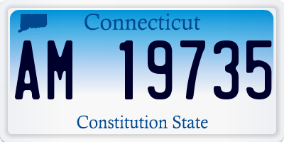 CT license plate AM19735