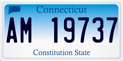 CT license plate AM19737