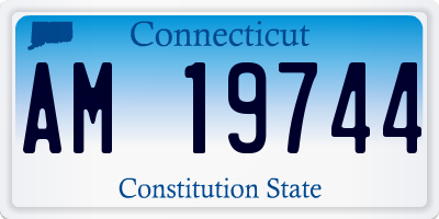 CT license plate AM19744