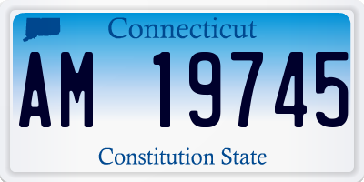 CT license plate AM19745
