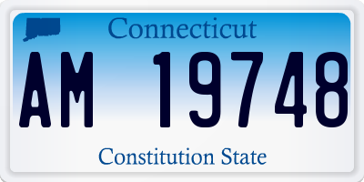 CT license plate AM19748
