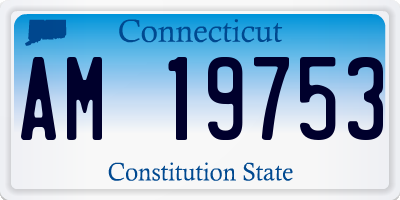 CT license plate AM19753