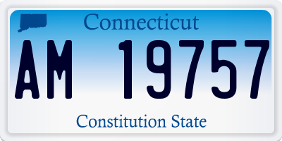 CT license plate AM19757