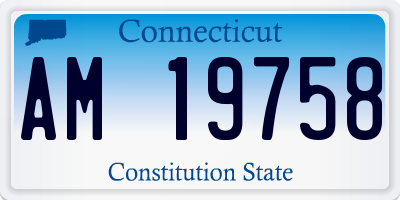 CT license plate AM19758