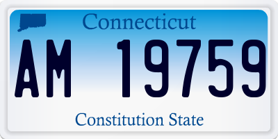 CT license plate AM19759