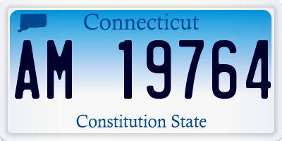 CT license plate AM19764