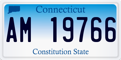 CT license plate AM19766
