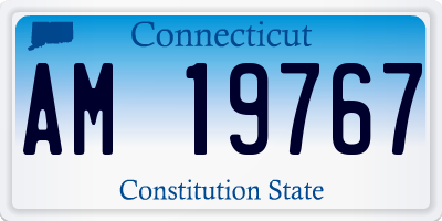 CT license plate AM19767