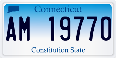CT license plate AM19770