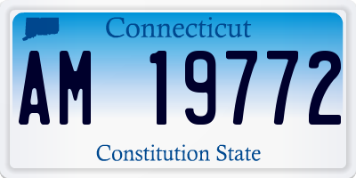 CT license plate AM19772