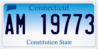 CT license plate AM19773