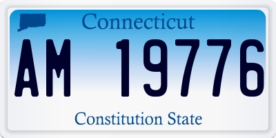 CT license plate AM19776