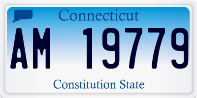 CT license plate AM19779