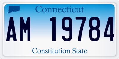 CT license plate AM19784