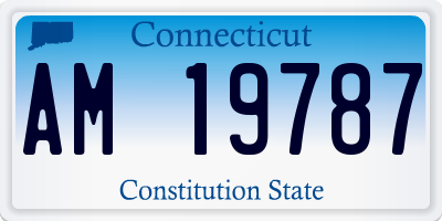 CT license plate AM19787