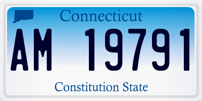CT license plate AM19791
