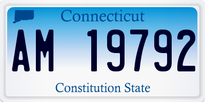 CT license plate AM19792