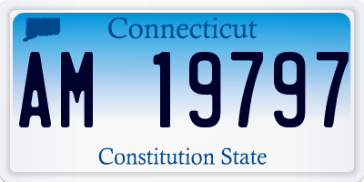 CT license plate AM19797