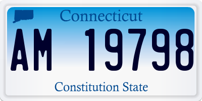 CT license plate AM19798