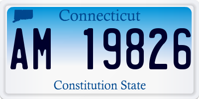 CT license plate AM19826