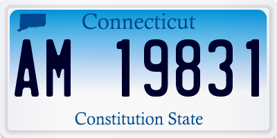 CT license plate AM19831