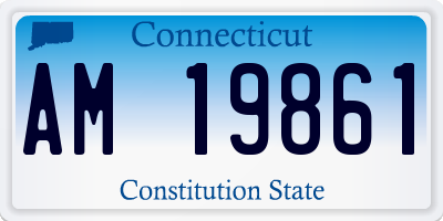 CT license plate AM19861