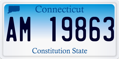 CT license plate AM19863