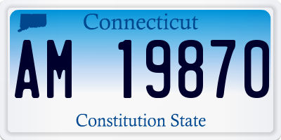 CT license plate AM19870