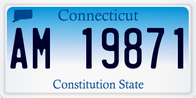 CT license plate AM19871