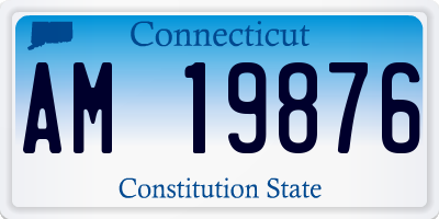 CT license plate AM19876