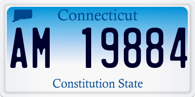 CT license plate AM19884