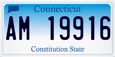 CT license plate AM19916