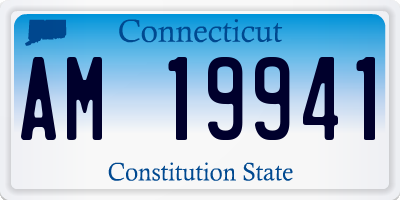 CT license plate AM19941