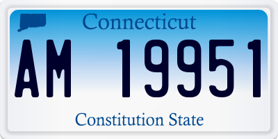 CT license plate AM19951