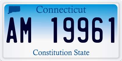 CT license plate AM19961