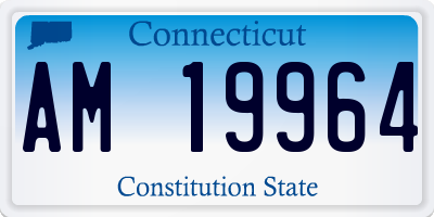 CT license plate AM19964
