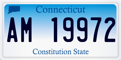 CT license plate AM19972