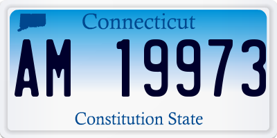 CT license plate AM19973