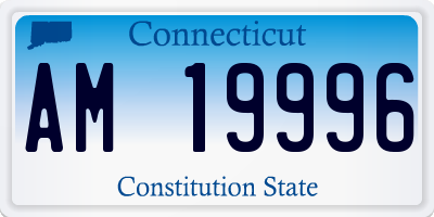 CT license plate AM19996