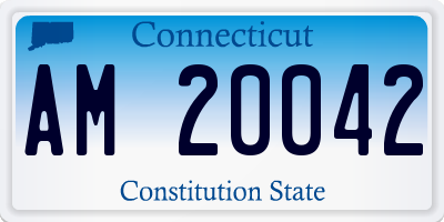 CT license plate AM20042