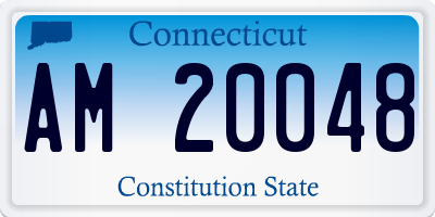 CT license plate AM20048