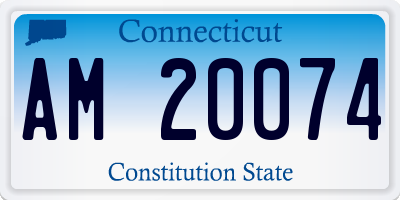 CT license plate AM20074