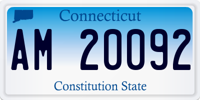 CT license plate AM20092