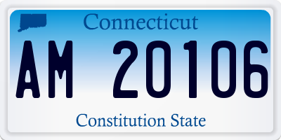 CT license plate AM20106