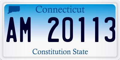 CT license plate AM20113