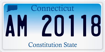 CT license plate AM20118